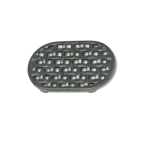 Minuteman Cast Iron Oval Lattice Trivet Black