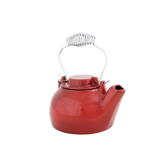 Red Minuteman Cast Iron Humidifying Kettle 2.5 Quarts