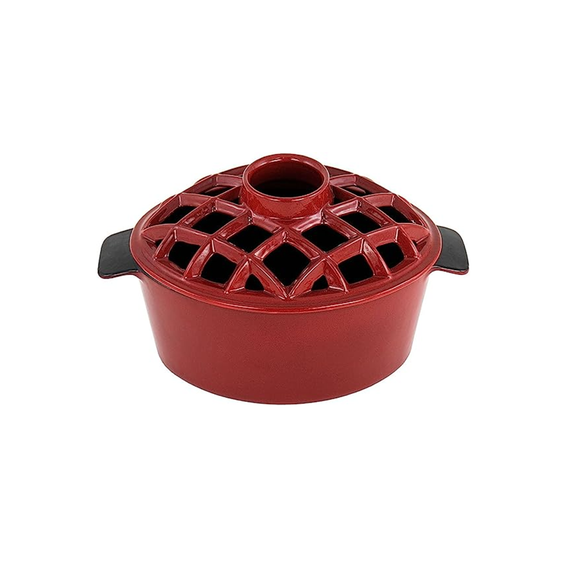 Minuteman Lattice Top Steamer - cast iron with baked enamel T-50-R.