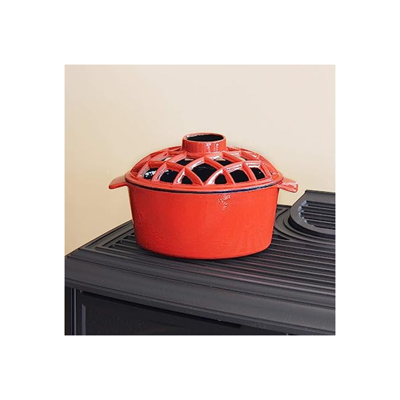 Red Minuteman Lattice Top Steamer - 7.25 x 11 x 6.5 Inch.