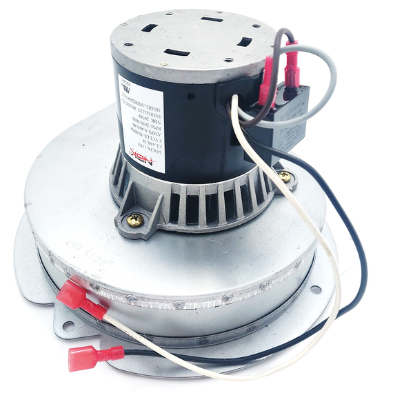 This stove blower is equivalent to Fasco 0131M00002S Blower Motor Draft Inducer W/Gasket 3000 RPM - 20768.