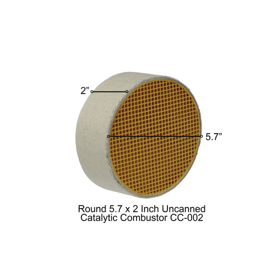 CC-002 Englander Round Uncanned 5.7" x 2" Catalytic Combustor
