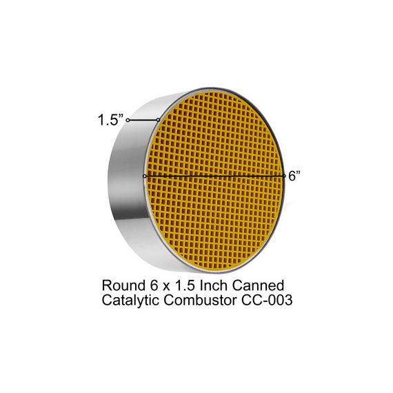 6 x 1.5 Inch Round Canned Catalytic Stove Combustor for Dutchwest - CC-003