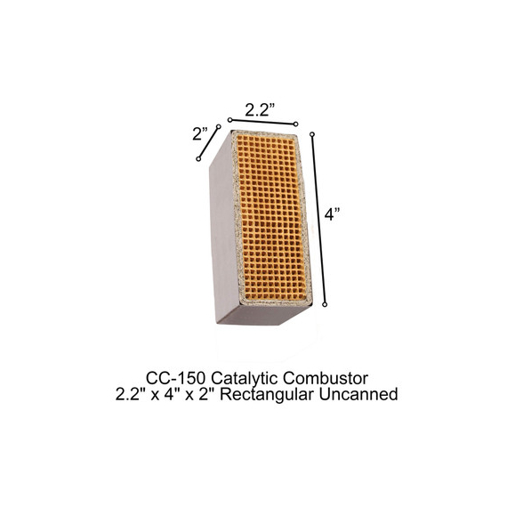 CC-150 Appalachian Rectangular Uncanned 2.2" x 4" x 2" Catalytic Combustor