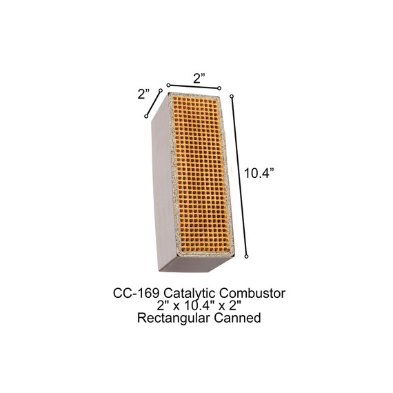 2" x 10.4" x 2" Hearthstone Rectangular Canned Catalytic Combustor, CC-169