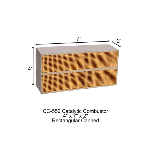 Rectangular Canned  4" x 7" x 2" Catalytic Combustor, CC-552 Buck Stove