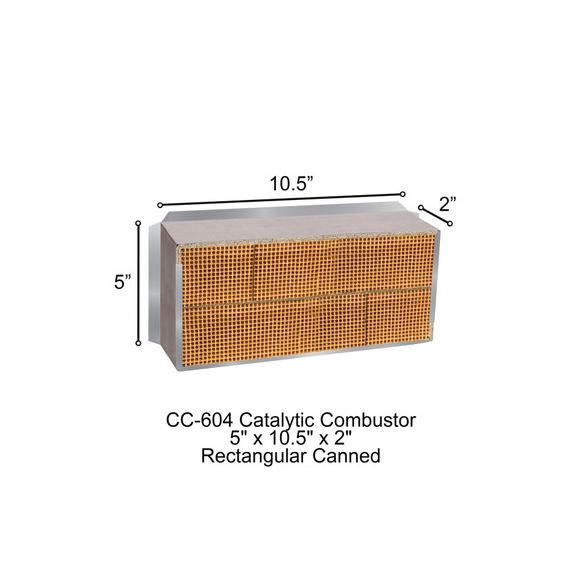 CC-604 Blaze King Rectangular Canned 5" x 10.5" x 2" Catalytic Combustor.