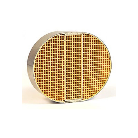 This wood stove repair replacement is a 7 x 9  x 2 Inch Round Canned Catalytic Stove Combustor for Blaze King - CC-111.