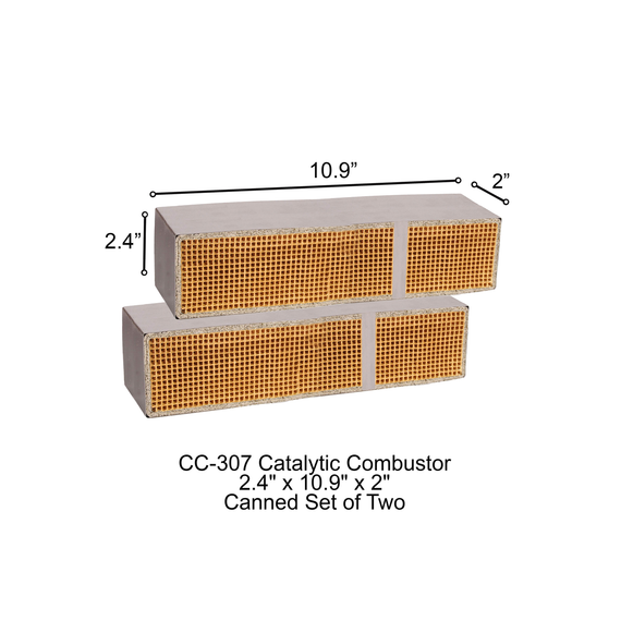 2.4" x 10.9" x 2" Rectangular Canned Catalytic Combustor CC-307 Elmira