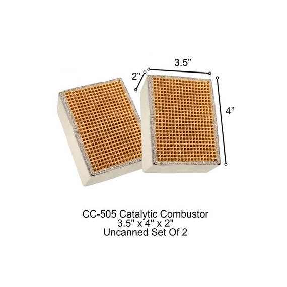 3.5" x 4" x 2" CC-505 Woodstock Soapstone Rectangular Uncanned Catalytic Combustor
