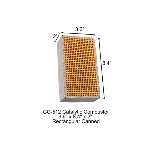 RiteWay CC-512 Rectangular Canned 3.6" x 8.4" x 2" Catalytic Combustor