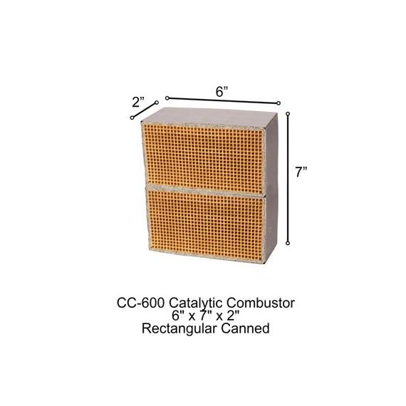 6" x 7" x 2" CC-600 Buck Stove Rectangular Canned Catalytic Combustor