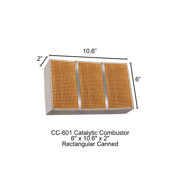 6" x 10.6" x 2" Buck Stove Rectangular Canned Catalytic Combustor CC-601