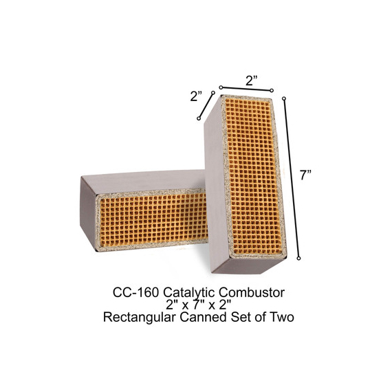 Craft Stove CC-160 Craft Stove Rectangular Canned Catalytic Combustor, 2" x 7" x 2"