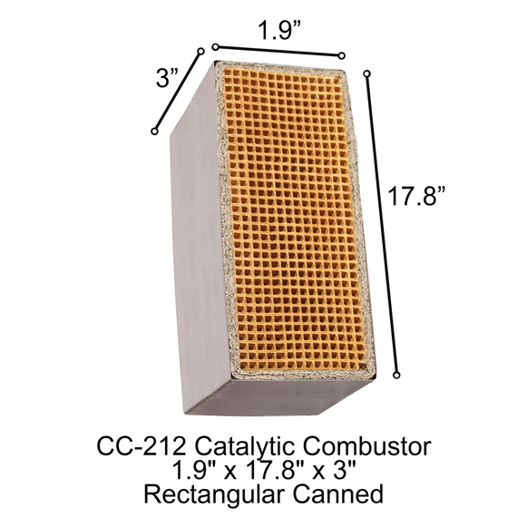 CC-212 Oregon Rectangular Canned 1.9" x 17.8" x 3" Catalytic Combustor.