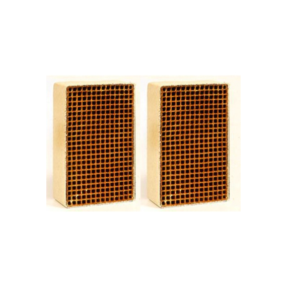 This set of two wood stove combustors is a 1.9 x 3.4 x 2 Inch Rectangular Uncanned Catalytic Stove Combustor for Atlanta - CC-215.