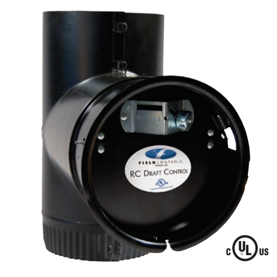 8 Inch RCBT Barometric Damper With Black Tee
