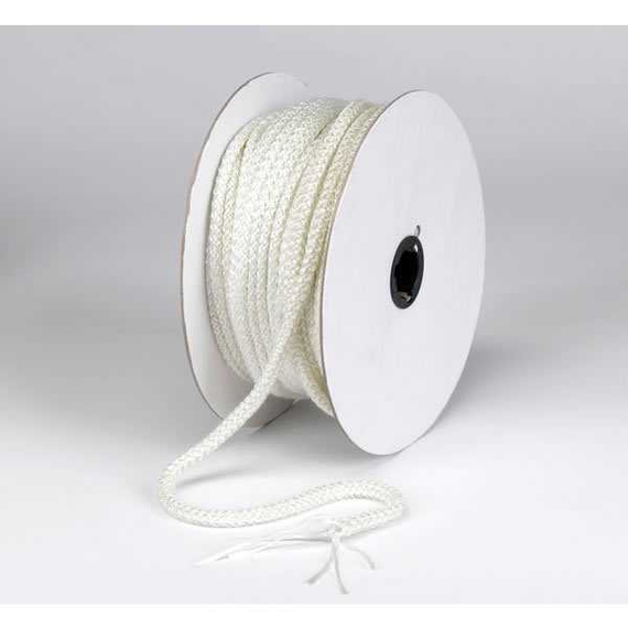 5/8" x 65' Round White Fiberglass Stove Gasket Spool
