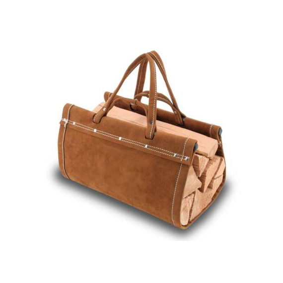 29″W x 17″D Pilgrim Top Grain Wood Carrier - Brown