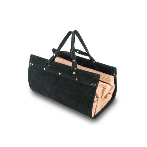 29″W x 17″D Pilgrim Top Grain Wood Carrier - Black