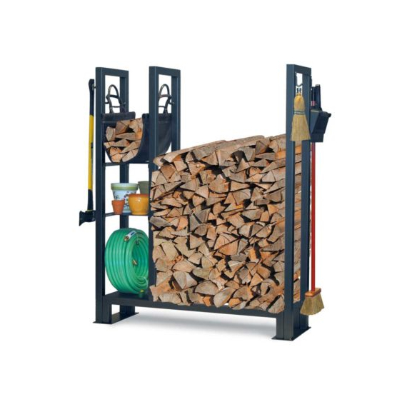 48.5″W x 60.25″H x 14″D Pilgrim Utility Outdoor Wood Rack With Shelves