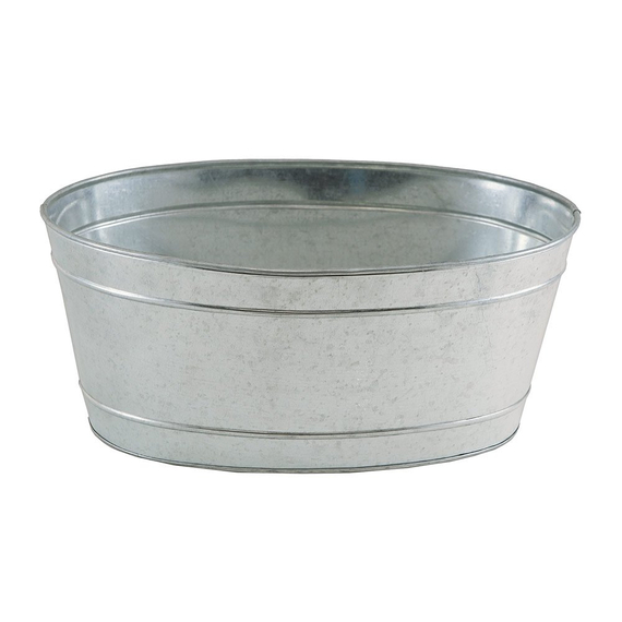 Minuteman Small Oval Galvanized Steel Tub