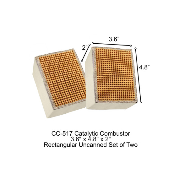 3.6" x 4.8" x 2" Earth Stove CC-517 Rectangular Uncanned Catalytic Combustor