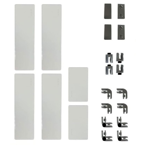 41.5" x 11.5" Linear Clear Tempered Glass Wind Guard by Parts