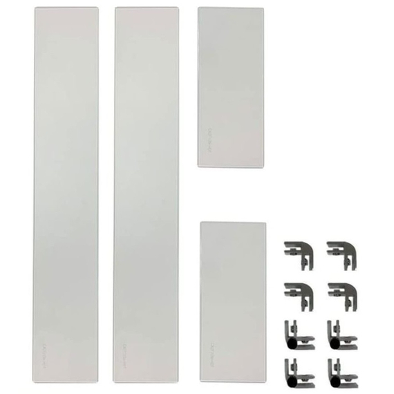 35.5" x 15.5" Rectangular Clear Tempered Glass Wind Guard by Parts