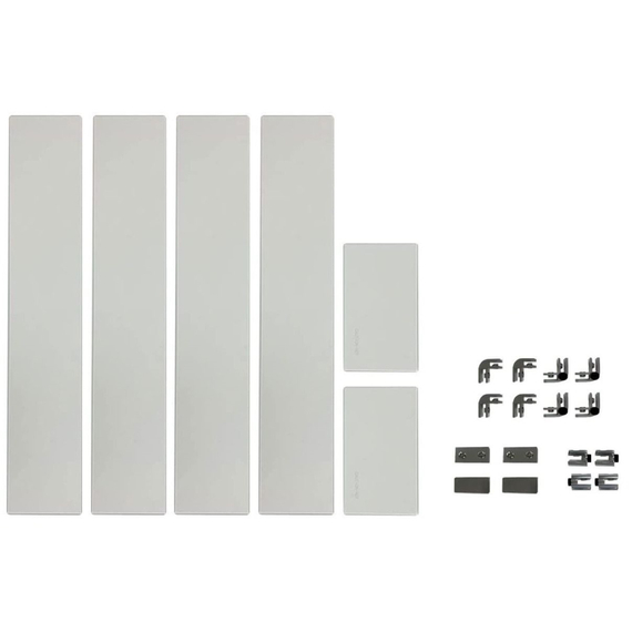65.5" x 11.5" Linear Clear Tempered Glass Wind Guard by Parts