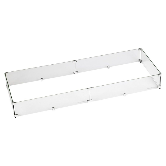 53.5" x 19.5" Rectangular Clear Tempered Glass Wind Guard