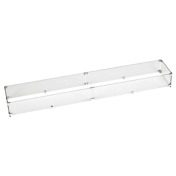 65.5" x 11.5" Linear Clear Tempered Glass Wind Guard