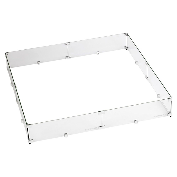 41.5" Square Clear Tempered Glass Wind Guard