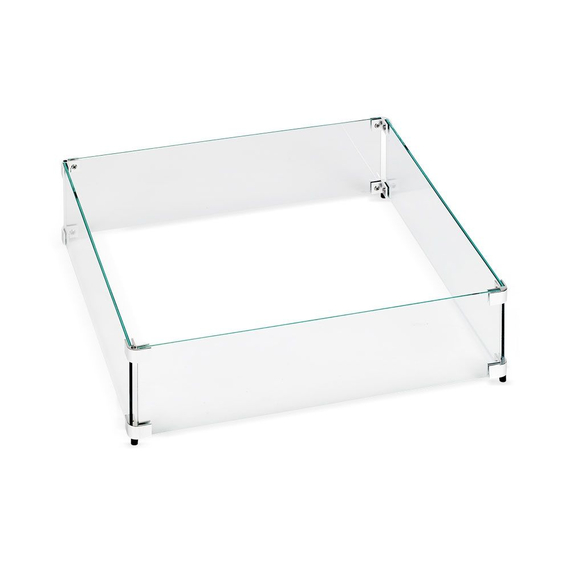 29.5" Square Clear Tempered Glass Wind Guard