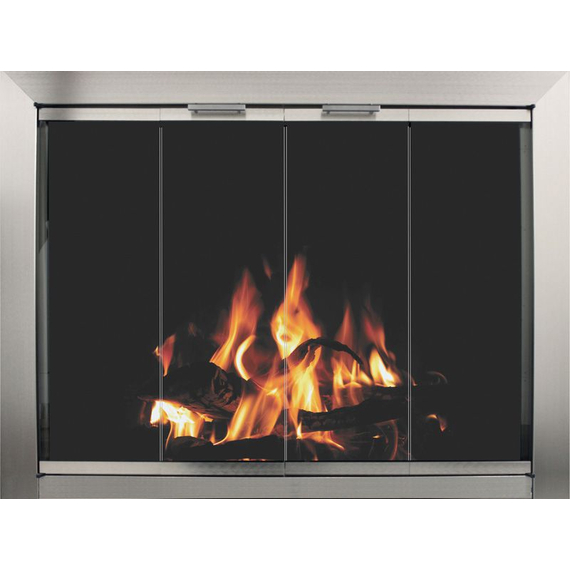 Custom Metal Company 44" x 30 1/2" Avaleria Fixed Size Masonry Fireplace Door Overlap Fit | Avaleria-A8