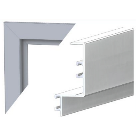 Custom Metal Company 44" x 30 1/2" Avaleria Fixed Size Masonry Fireplace Door Overlap Fit | Avaleria-A8 Avaleria Frame Detail