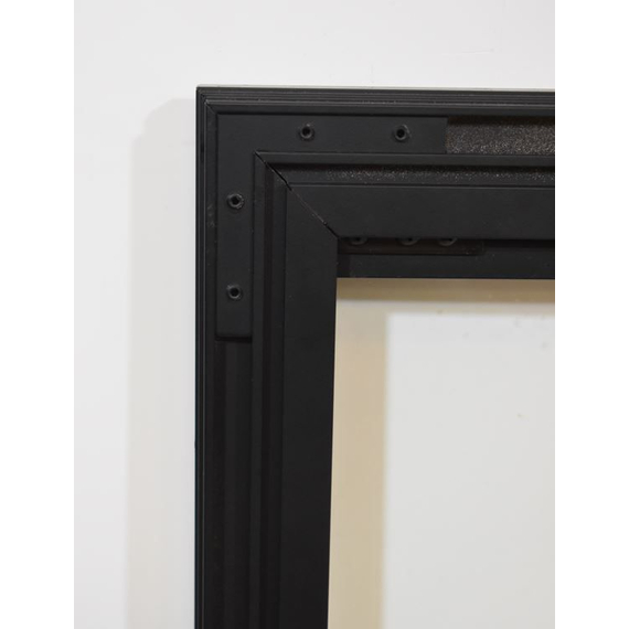 36" x 21" Matte Black Finish Nightwell Zero Clearance Fireplace Door Fits 36" W x 21" H Openings | Nightwell-B35 Backview Of Nightwell Door Series