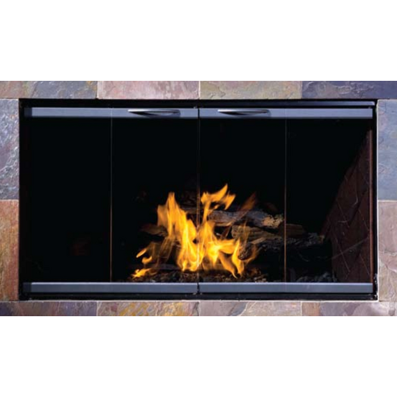 Golden Blount 36" x 21 3/4" FMI Eliminator 36E Glass And Track Prefab Zero Clearance Fireplace Door | G&T-B39