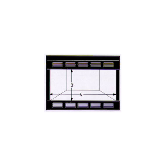 Golden Blount 36" x 21 3/4" FMI Eliminator 36E Glass And Track Prefab Zero Clearance Fireplace Door | G&T-B39 Where To Take Measurements