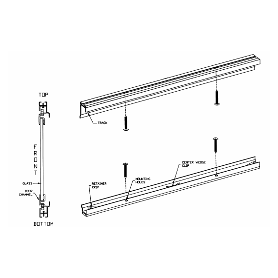 Golden Blount 36" x 21 3/4" FMI Eliminator 36E Glass And Track Prefab Zero Clearance Fireplace Door | G&T-B39 How To Mount The Track If Needed