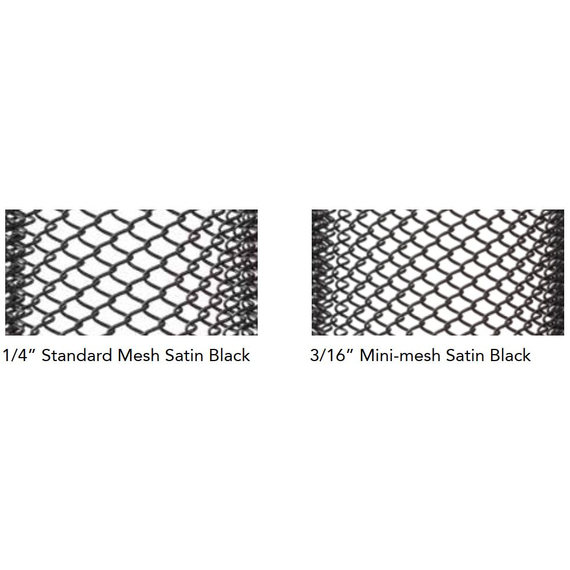 24" Wide x 29 1/2" High Black Panels 3/16" Weave Fireplace Screen Set For Openings 30" To 40" Wide | S2429MM Mesh Weave Comparison