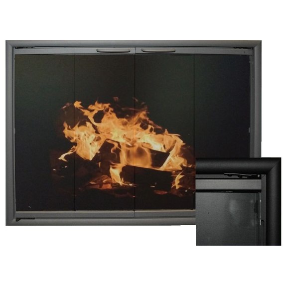 Portland Willamette 39" x 21 7/8" Arlington Zero Clearance Fireplace Door Fits 39" W x 21 7/8" H Openings | Arlington-B10