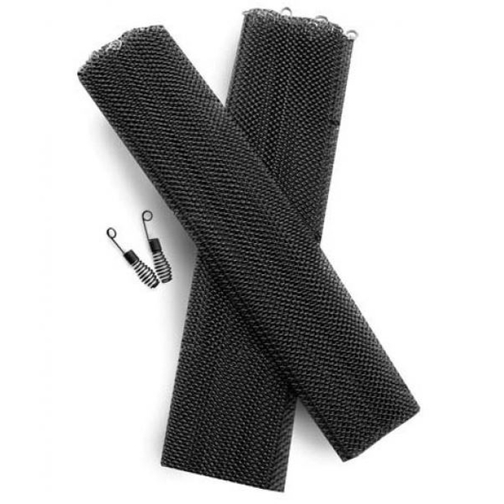 24" Wide x 29 1/2" High Black Panels 3/16" Weave Fireplace Screen Set For Openings 30" To 40" Wide | S2429MM