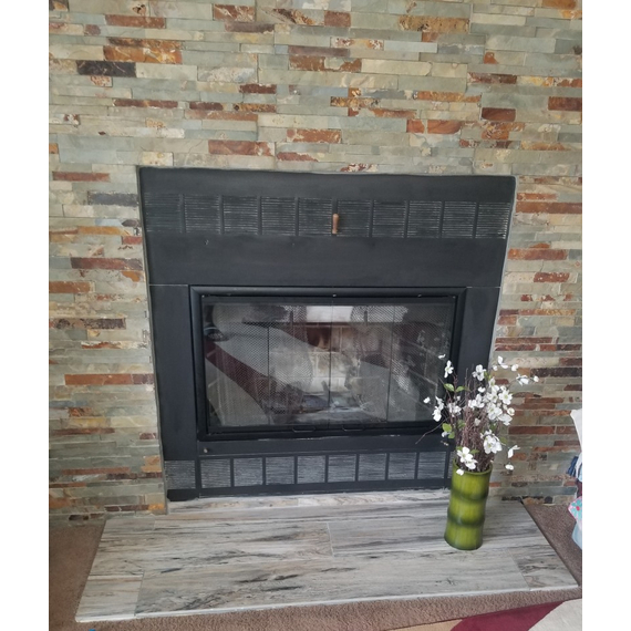 28 7/8" x 23" Brite Black Finish Nightwell Zero Clearance Fireplace Door Fits 28 7/8" W x 23" H Openings | Nightwell-B23