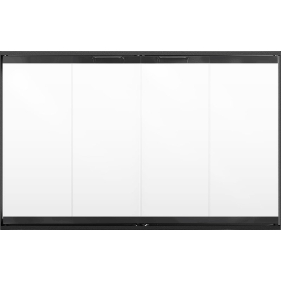 36" x 20 7/8" Textured Black Finish Norwegian Zero Clearance Fireplace Door Fits 36" W x 20 7/8" H Openings | NorwegianZ-B5+B6 The Norwegian Zero Clearance Fireplace Door Comes in a Textured Black Powder Coat Finish