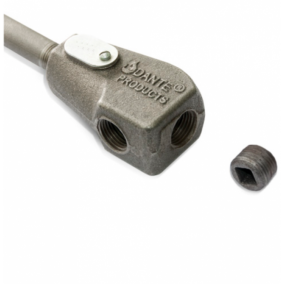 Dante 24" Universal Propane Log Lighter With Cast Iron Mixing Chamber Switch from Angled to Straight Connections