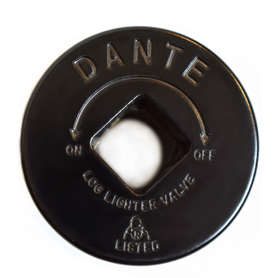 Dante Flat Black Floor Plate For 1/2 Inch Valve Thread | FP.GV.FB