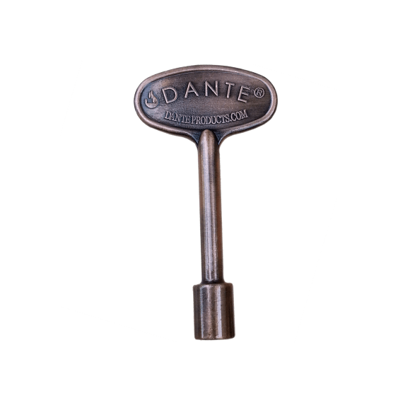 Dante 3 Inch Antique Copper Universal Key Design Fits Both 1/4″ and 5/16″ Gas Valve Stems | NKY.3.AC.B