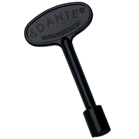 Dante 3 Inch Flat Black Universal Key Design Fits Both 1/4″ and 5/16″ Gas Valve Stems | NKY.3.BLK.B