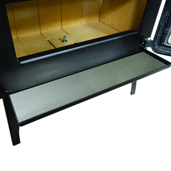 Medium Wood Stove On Legs With Blower | Heats 2200 Sq Ft Brick Lined Firebox & Ash Drawer for Quick Easy Cleanup